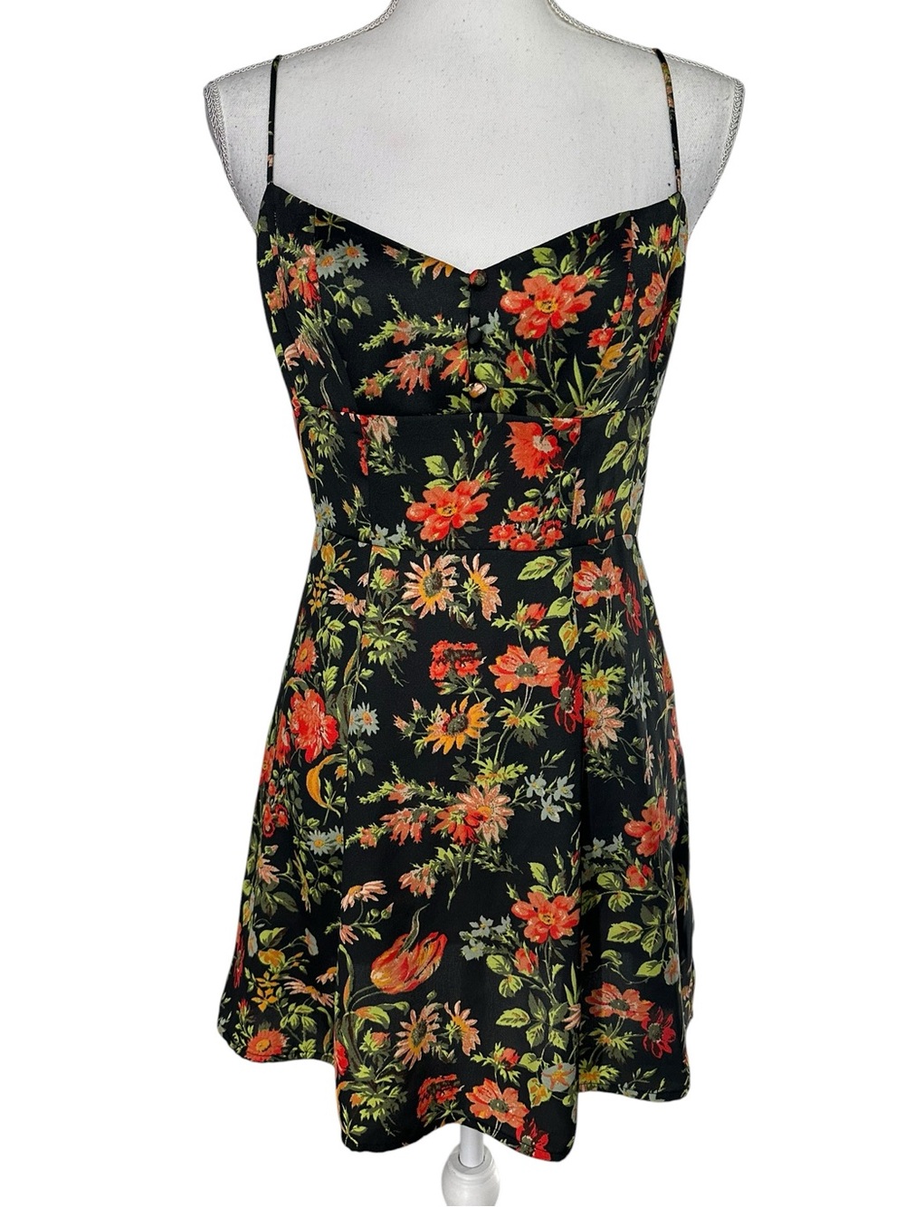 Urban Outfitters / Dark Floral Dress / Medium / Whimsigoth Fairycore Boho